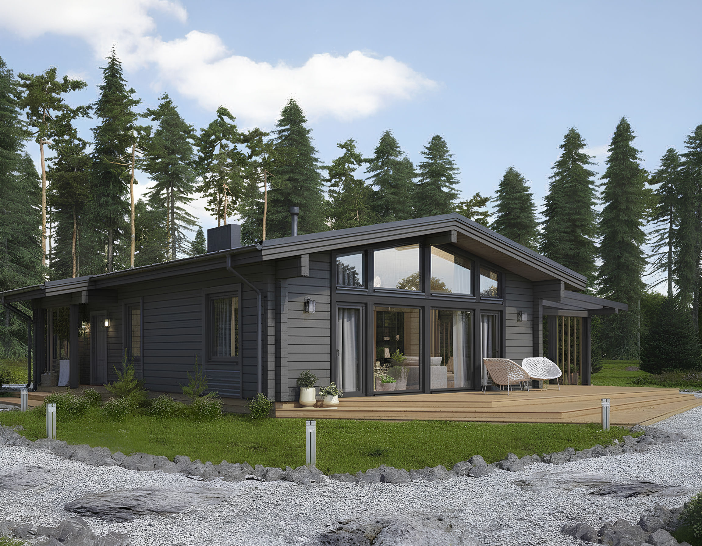 Дом из клееного бруса VZ-374 